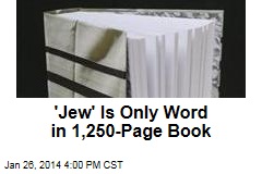 New Book Contains One Word: &#39;Jew&#39;