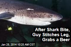 Bit by Shark, Guy Stitches Leg, Grabs a Beer