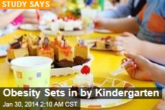 Obesity Sets in by Kindergarten