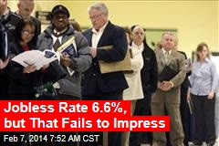 Jobless Rate 6.6%, but That Fails to Impress
