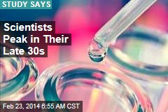 Scientists Peak in Their Late 30s