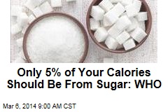 Only 5% of Your Calories Should Be From Sugar: WHO