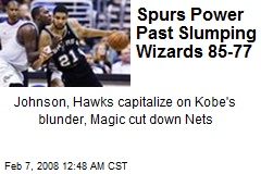 Spurs Power Past Slumping Wizards 85-77