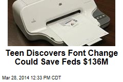 Simple Font Change Could Save US $136M Per Year