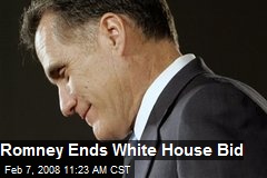 Romney Ends White House Bid