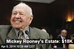Mickey Rooney&#39;s Estate: $18K
