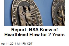 Report: NSA Knew of Heartbleed Flaw for 2 Years