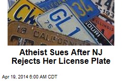 Atheist Sues After NJ Rejects Her License Plate