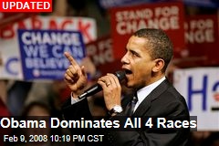 Obama Dominates All 4 Races