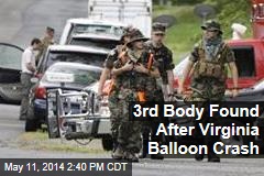 3rd Body Found After Virginia Balloon Crash