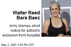 Walter Reed Bars Baez