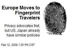 Europe Moves to Fingerprint Travelers
