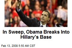 In Sweep, Obama Breaks Into Hillary's Base