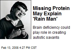 Missing Protein May Explain 'Rain Man'