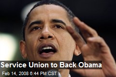 Service Union to Back Obama