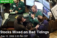 Stocks Mixed on Bad Tidings