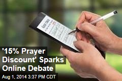 &#39;15% Prayer Discount&#39; Sparks Online Debate