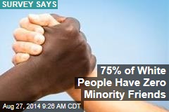 75% of White People Have Zero Minority Friends