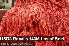 USDA Recalls 143M Lbs of Beef