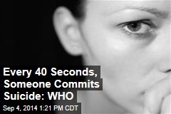 Every 40 Seconds, Someone Commits Suicide: WHO