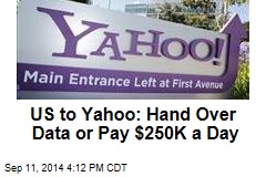 US to Yahoo: Hand Over Data or Pay $250K a Day