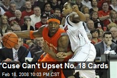 'Cuse Can't Upset No. 18 Cards