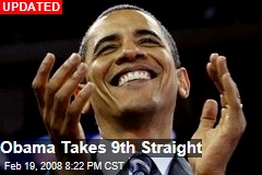 Obama Takes 9th Straight