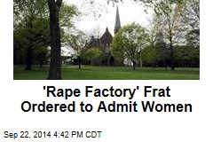 &#39;Rape Factory&#39; Frat Ordered to Admit Women