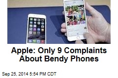 Apple: Only 9 Complaints About Bendy Phones