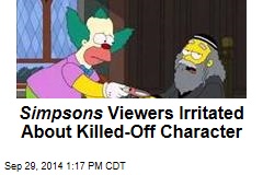 Simpsons Viewers Irritated About Killed-Off Character