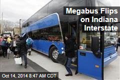 Megabus Flips on Indiana Interstate
