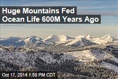 Huge Mountains Fed Ocean Life 600M Years Ago