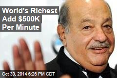 World&#39;s Richest Make $500M Per Minute