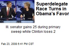 Superdelegate Race Turns in Obama's Favor