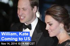 William, Kate Coming to US