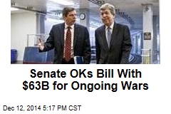 Senate OKs Bill With $63B for Ongoing Wars