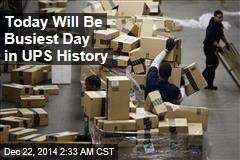 UPS Has Record 34M Packages to Deliver Today