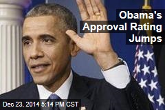 Obama&#39;s Approval Rating Jumps