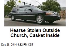 Hearse Stolen Outside Church, Casket Inside