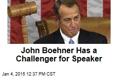 John Boehner Has a Challenger for Speaker