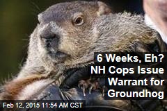 6 Weeks, Eh? NH Cops Issue Warrant for Groundhog