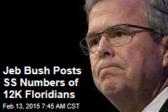 Jeb Bush Posts SS Numbers of 12K Floridians
