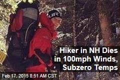 Hiker in NH Dies in 100mph Winds, Subzero Temps