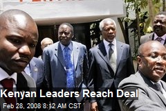 Kenyan Leaders Reach Deal