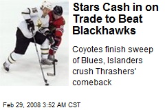Stars Cash in on Trade to Beat Blackhawks