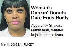 Woman&#39;s Dunkin&#39; Donuts Dare Ends Badly