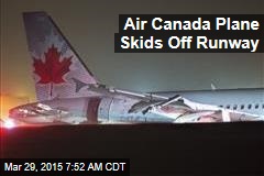 Air Canada Plane Skids Off Runway