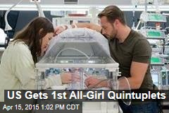 US Gets 1st All-Girl Quintuplets