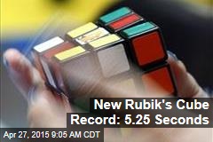 New Rubik&#39;s Cube Record: 5.25 Seconds