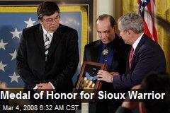 Medal of Honor for Sioux Warrior
